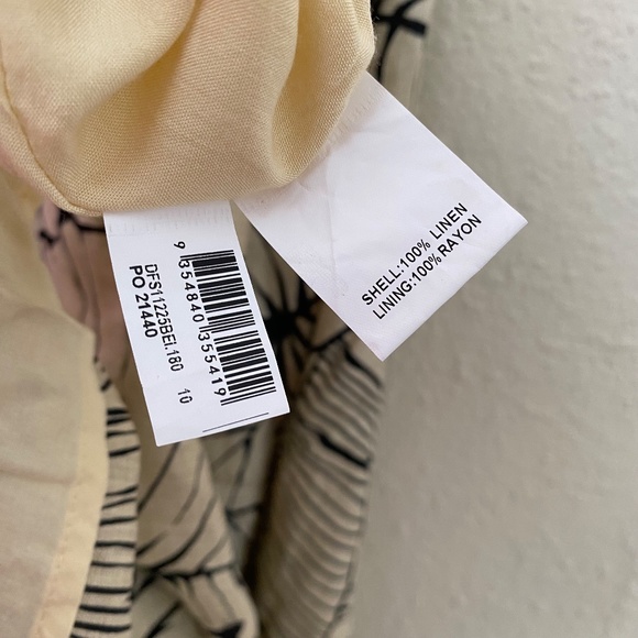 DISSH MALTA BLACK LINEN KNOT MIDI floral 100% Linen size 6 - Picture 4 of 16